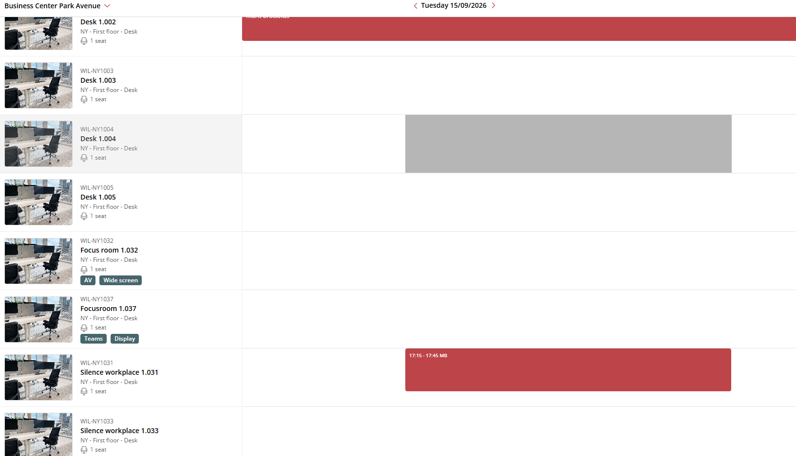 planner view